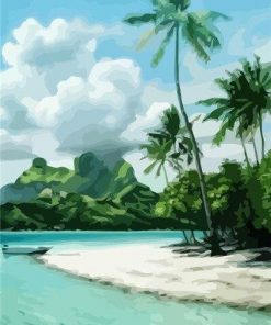 Bora Bora Island - Landscape Paint By Number