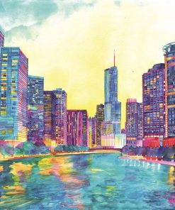 Colorful Chicago - Cities Paint By Number