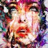 Abstract Splash Girl Portrait - People Paint By Number