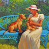 Lady And Pets Pain by numbers